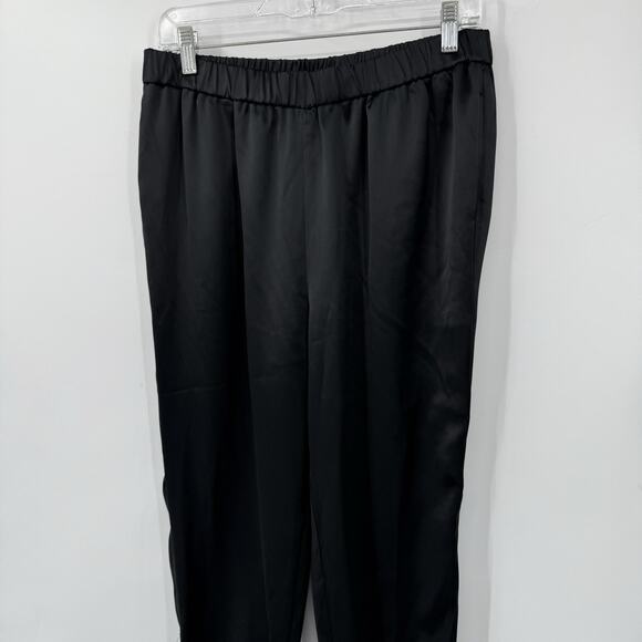 FRAME Black Satin Pull-On Jogger Pants Womens Medium Business Casual Party - Picture 4 of 8
